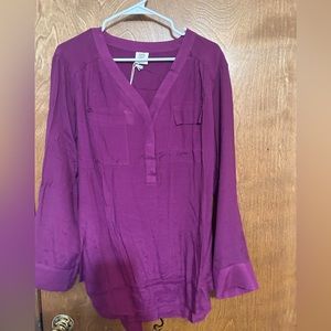 NWT Womens size L good hart blouse